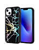 iPhone 14 Plus / 15 Plus Wireless Charging Fashion Heavy Duty Case - BLACK MARBLE (Only Ground Shipping)