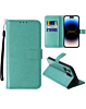 iPhone 14 Plus / 15 Plus Leather Wallet Case with Card Slot - TEAL (Only Ground Shipping)