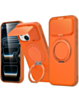 Flip Lens Cover Case with MagSafe Ring Kickstand (ORANGE) for iPhone 14 Plus / 15 Plus (Only Ground Shipping)