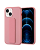 iPhone 14 Plus / 15 Plus Hand Strap Vertical Magnetic Kickstand Case - PINK (Only Ground Shipping)