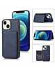 iPhone 14 Plus / 15 Plus Leather Pocket Wallet Case - BLUE (Only Ground Shipping)