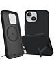 Wireless Charger Silicone Case with Metal Kickstand - BLACK for iPhone 15 Pro (Only Ground Shipping)
