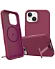 Wireless Charger Silicone Case with Metal Kickstand - RED for iPhone 15 Pro (Only Ground Shipping)