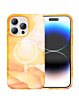 Full Ink Painting Wireless Charging Case - ORANGE for iPhone 15 Pro (Only Ground Shipping)