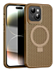 Heat Dissipation Case with Kickstand - BROWN for iPhone 15 Pro (Only Ground Shipping)