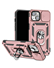 Dual Layers Hybrid Case with Metal Ring And Camera Protector - ROSE GOLD for iPhone 15 Pro (Only Ground Shipping)