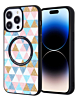 Printing Design Wireless Charging Case - PINK for iPhone 15 Pro (Only Ground Shipping)