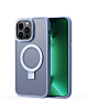 Carbon Wireless Charging Case with Ring Stand - LIGHT BLUE for iPhone 15 Pro (Only Ground Shipping)
