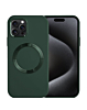 Soft Solid Silicone Case with Wireless Charging - DARK GREEN for iPhone 15 Pro (Only Ground Shipping)