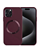 Soft Solid Silicone Case with Wireless Charging - MAROON for iPhone 15 Pro (Only Ground Shipping)