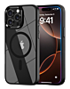 Shiny Magnetic Clear Cases - BLACK for iPhone 15 Pro Max (Only Ground Shipping)