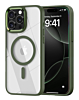 Shiny Magnetic Clear Cases - GREEN for iPhone 15 Pro Max (Only Ground Shipping)