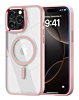 Shiny Magnetic Clear Cases -PINK for iPhone 15 Pro Max  (Only Ground Shipping)