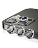 Buy the glitter diamond camera lens with HD tempered glass for iPhone 15 Pro and 15 Pro Max in black.