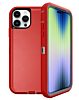 Heavy Duty Case for iPhone 15 Pro Max (RED & GRAY) (Only Ground Shipping)