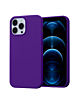 Soft Solid Silicone Case (Full Buttom Cover) - PURPLE for iPhone 15 Pro Max (Only Ground Shipping)