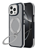 Matte Transparent Case with Wireless Charging Kickstand - GRAY for iPhone 15 Pro Max (Only Ground Shipping)