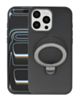 Pastel Shield Carbon Fiber Magnetic Kickstand Case (BLACK) for iPhone 15 Pro Max (Only Ground Shipping)