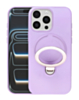 Pastel Shield Carbon Fiber Magnetic Kickstand Case (LILAC) for iPhone 15 Pro Max (Only Ground Shipping)