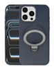 Pastel Shield Carbon Fiber Magnetic Kickstand Case (NAVY BLUE) for iPhone 15 Pro Max (Only Ground Shipping)