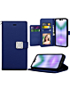Elegant Leather Wallet Case - BLUE for iPhone 15 Pro Max (Only Ground Shipping)