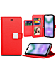 Elegant Leather Wallet Case - RED for iPhone 15 Pro Max (Only Ground Shipping)