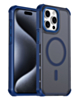 Dual Layer Electroplated Border Wireless Charging Case (DARK BLUE) for iPhone 15 Pro Max (Only Ground Shipping)