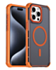 Dual Layer Electroplated Border Wireless Charging Case (ORANGE) for iPhone 15 Pro Max (Only Ground Shipping)