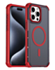 Dual Layer Electroplated Border Wireless Charging Case (RED) for iPhone 15 Pro Max (Only Ground Shipping)
