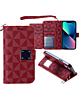Leather Wallet Case with Card Slot - RED for iPhone 15 Pro Max (Only Ground Shipping)