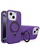 Support Heavy Duty Case with Wireless Charging Kickstand - PURPLE for iPhone 14 Plus / 15 Plus (Only Ground Shipping)
