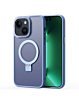 iPhone 14 Plus / 15 Plus Carbon Wireless Charging Case with Ring Stand - DARK BLUE (Only Ground Shipping)