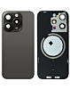 Shop the Back Glass with Frame and MagSafe Magnet for iPhone 15 Pro, no logo, black titanium.
