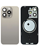 Purchase the Back Glass with Frame and MagSafe Magnet for iPhone 15 Pro, no logo, natural titanium.
