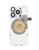 Clear Back Glass with Wireless NFC and MagSafe Magnet for iPhone 15 Pro (NO LOGO) (BLUE TITANIUM)