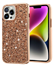 Bling Diamond Dual Layer Protection Case - ROSE GOLD for iPhone 15 Pro (Only Ground Shipping)