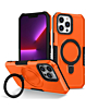 Hard PC Shockproof Case w /Ring Holder - ORANGE for iPhone 15 Pro (Only Ground Shipping)