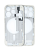 Middle Frame with Small Parts for iPhone 15 Pro (WHITE TITANIUM) (US Version) (OEM Pull B Grade)
