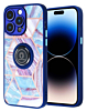 Pattern Design Hard PC Rear / Soft TPU Case with I- ring Holder - Style 1 for iPhone 15 Pro (Only Ground Shipping)
