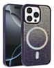 Wireless Charging Bling Diamond Crystal Case - PURPLE for iPhone 15 Pro (Only Ground Shipping)