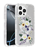 Flower Design Transparent Case with Wireless Charger - Style 3 for iPhone 15 Pro (Only Ground Shipping)