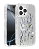 Flower Design Transparent Case with Wireless Charger - Style 4 for iPhone 15 Pro (Only Ground Shipping)