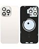 Order the back glass with frame and MagSafe magnet for iPhone 15 Pro Max in white titanium, no logo.