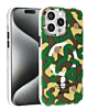 Graffiti Design with Wireless Charging Magnetic Case - GREEN for iPhone 15 Pro Max (Only Ground Shipping)
