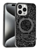 Sparkle Luxury Slim Case with Magnetic Kickstand for iPhone 15 Pro Max (BLACK) (Only Ground Shipping)