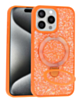 Sparkle Luxury Slim Case with Magnetic Kickstand for iPhone 15 Pro Max (ORANGE) (Only Ground Shipping)