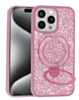 Sparkle Luxury Slim Case with Magnetic Kickstand for iPhone 15 Pro Max (PINK) (Only Ground Shipping)