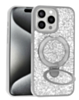 Sparkle Luxury Slim Case with Magnetic Kickstand for iPhone 15 Pro Max (SILVER) (Only Ground Shipping)