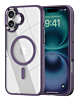 Shiny Magnetic Clear Cases - PURPLE for iPhone 16 (Only Ground Shipping)
