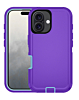Heavy Duty Case for iPhone 16 (PURPLE & TEAL) (Only Ground Shipping)